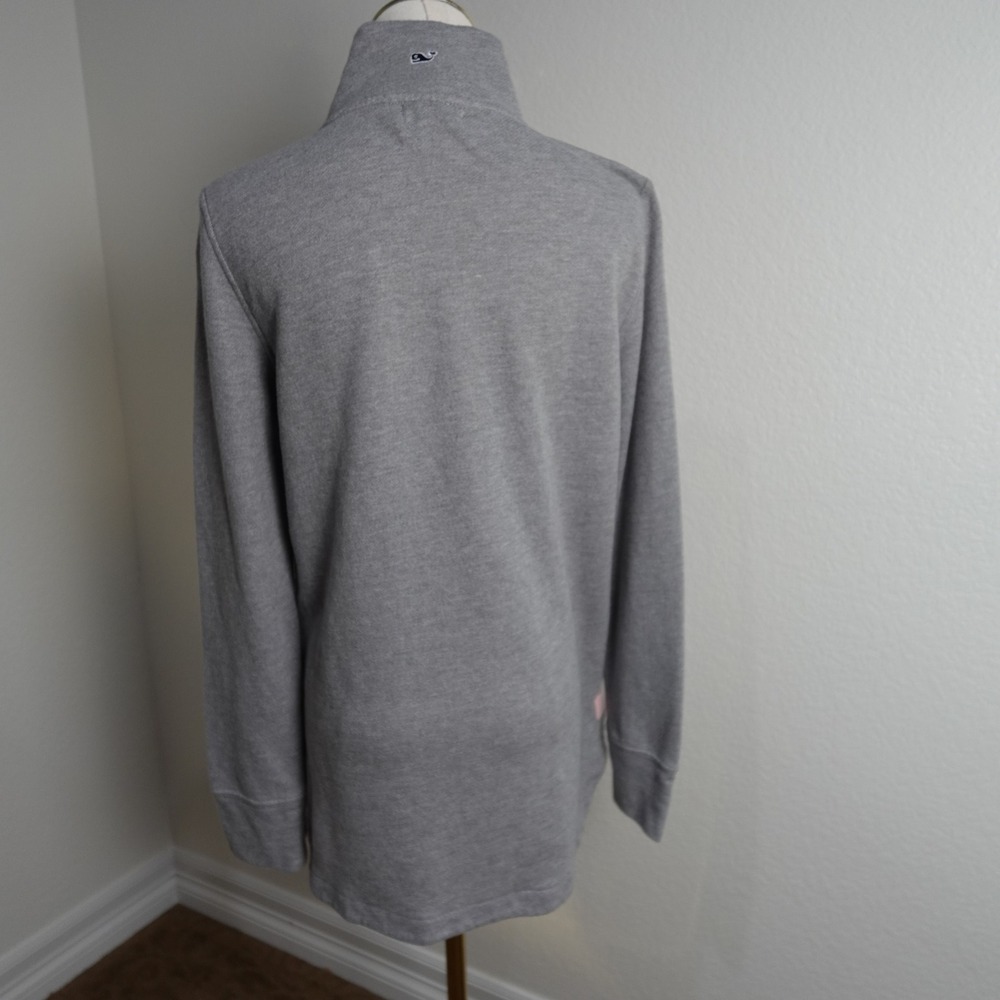 Vineyard Vines Shep Shirt Gray Pink 1/4 Zip Pullover Sweatshirt Women's S - Picture 12 of 16